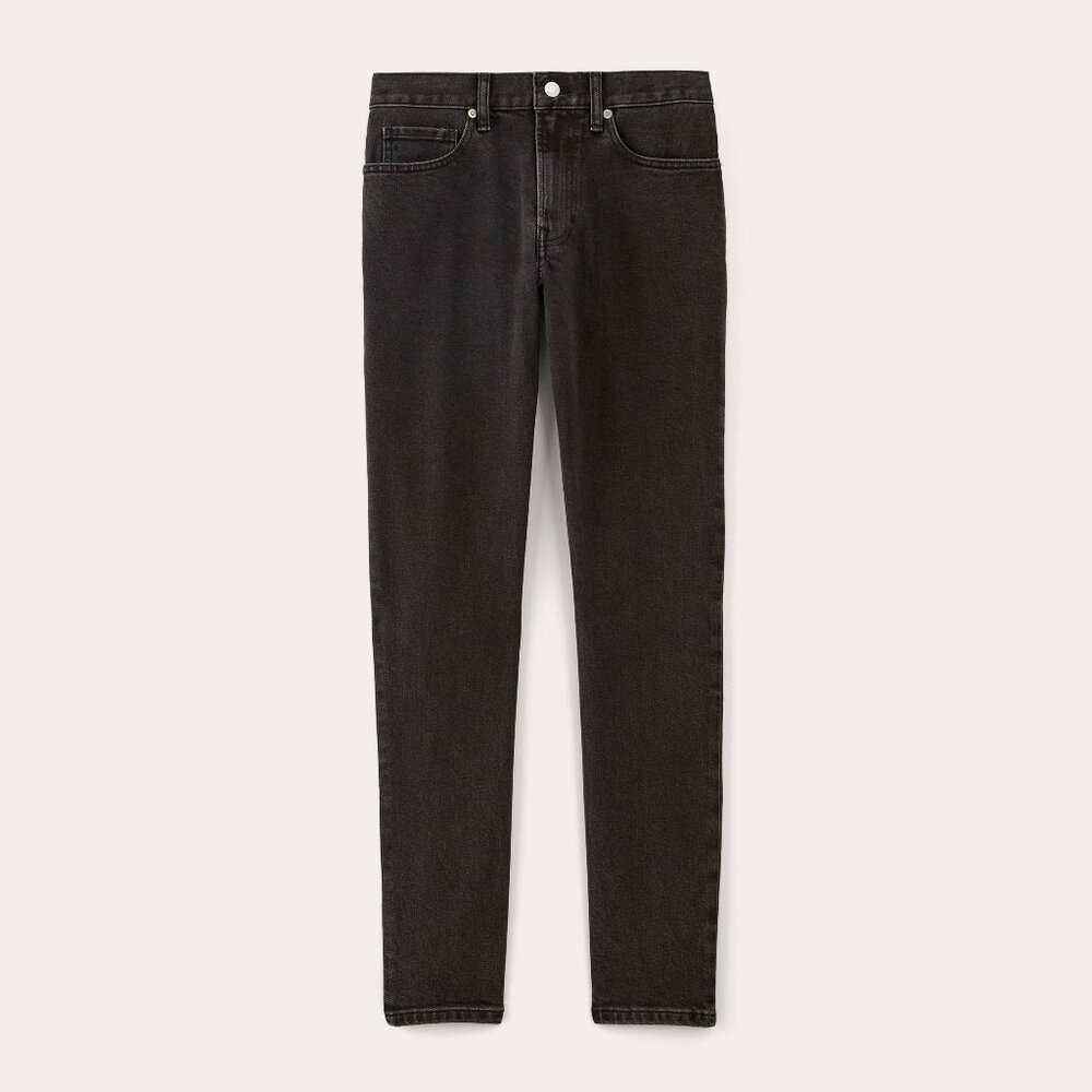 Everlane Men's Organic Cotton Slim-Fit Jean in Washed Black, Size 34x30